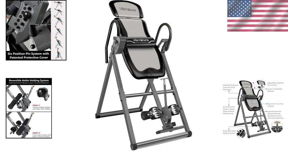 Advanced Heavy Duty Inversion Table with 6 Angle Adjustment for Ultimate Comfort