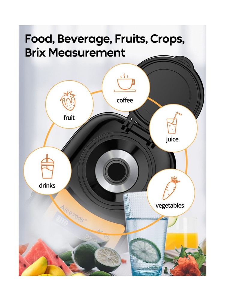 Digital Sugar Brix Refractometer brix Meter Automatic Temperature Compensatio...