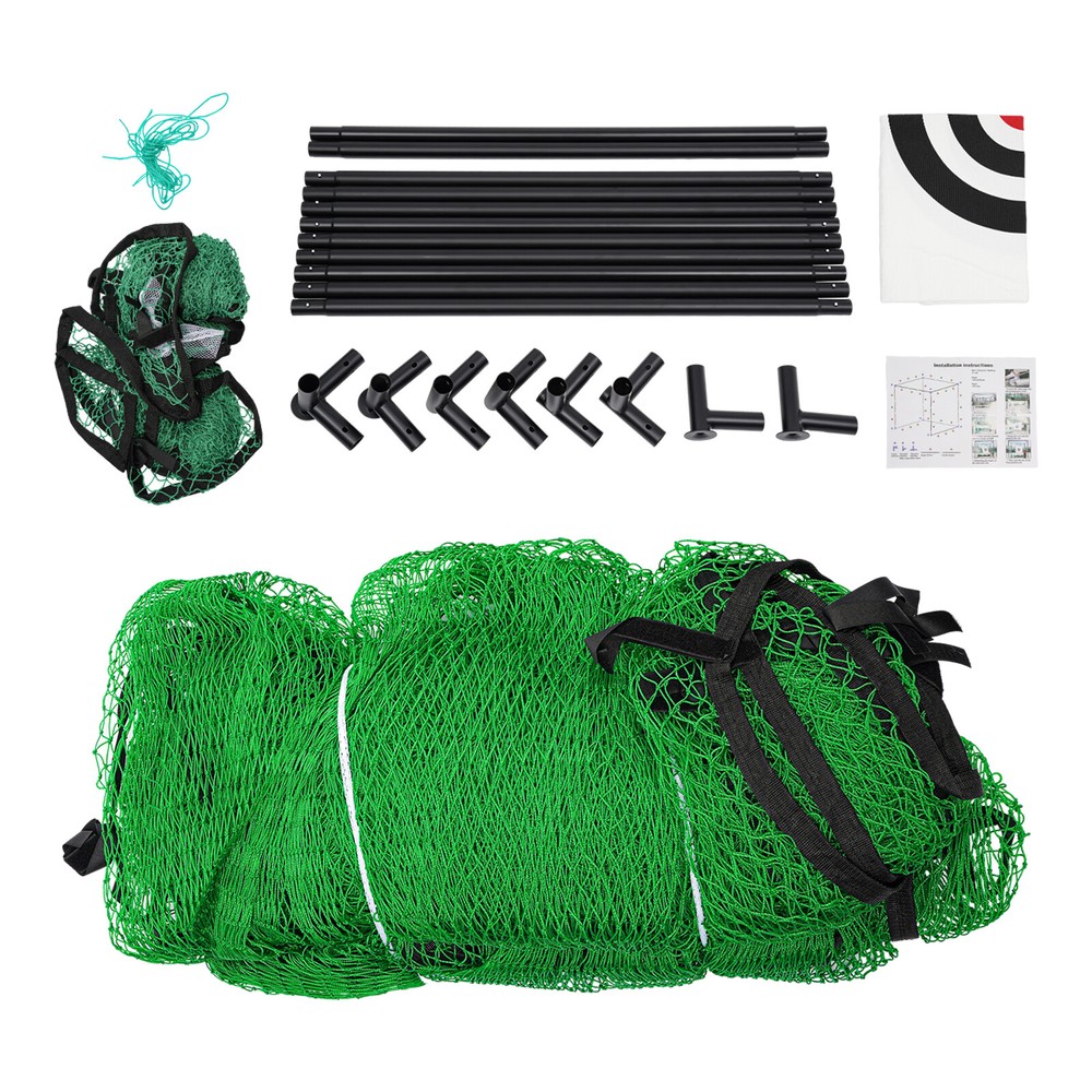 9.8ft Golf Practice Net Foldable Golf Hitting Cage Practice Net Training Aid NEW