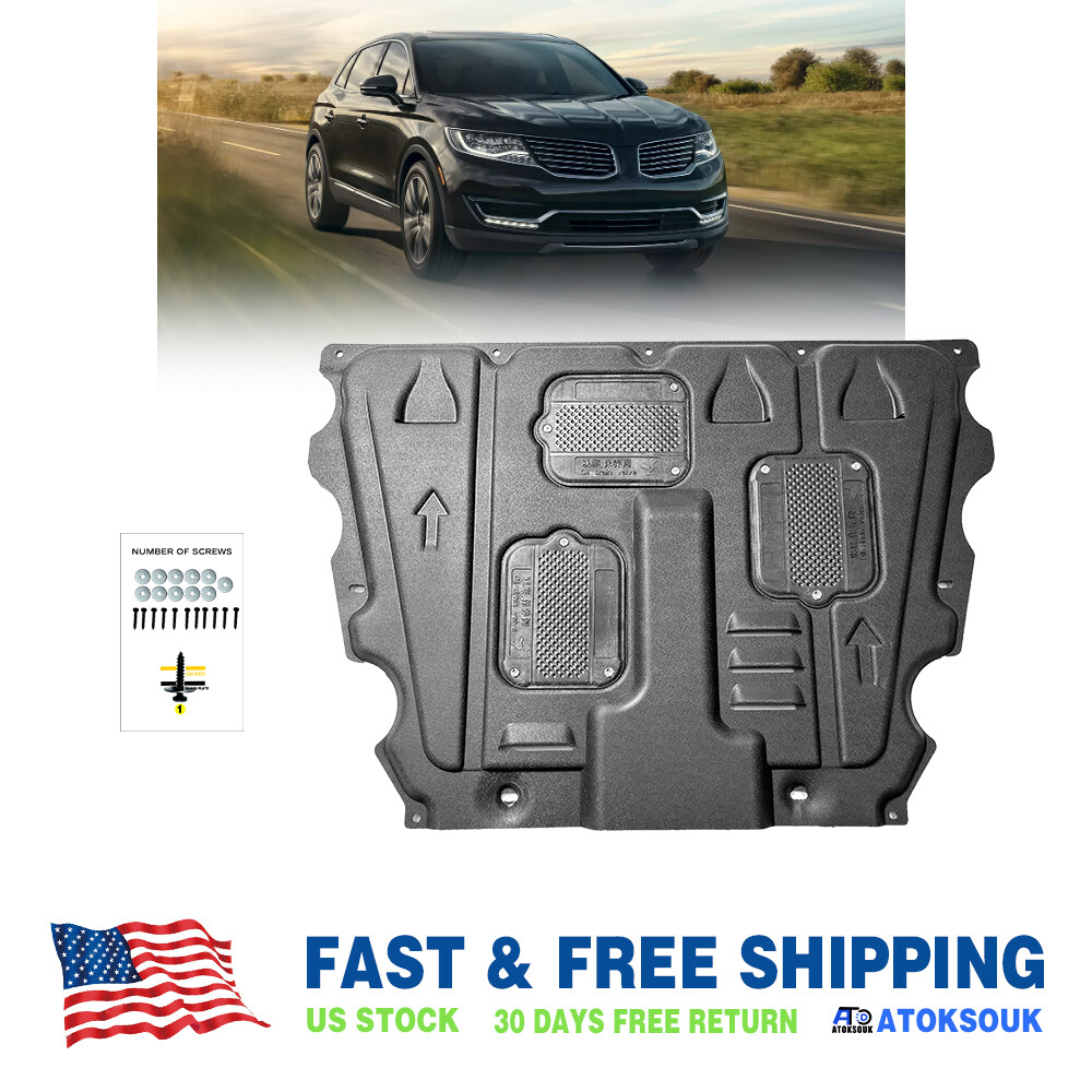 Thick Engine Splash Shield For Lincoln MKX 2016-2018 Front Engine Guard Hard