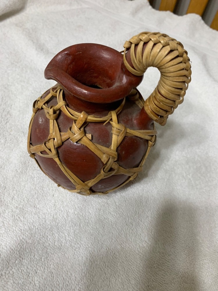 Vintage Earthware Pitcher. 5.5” Tall