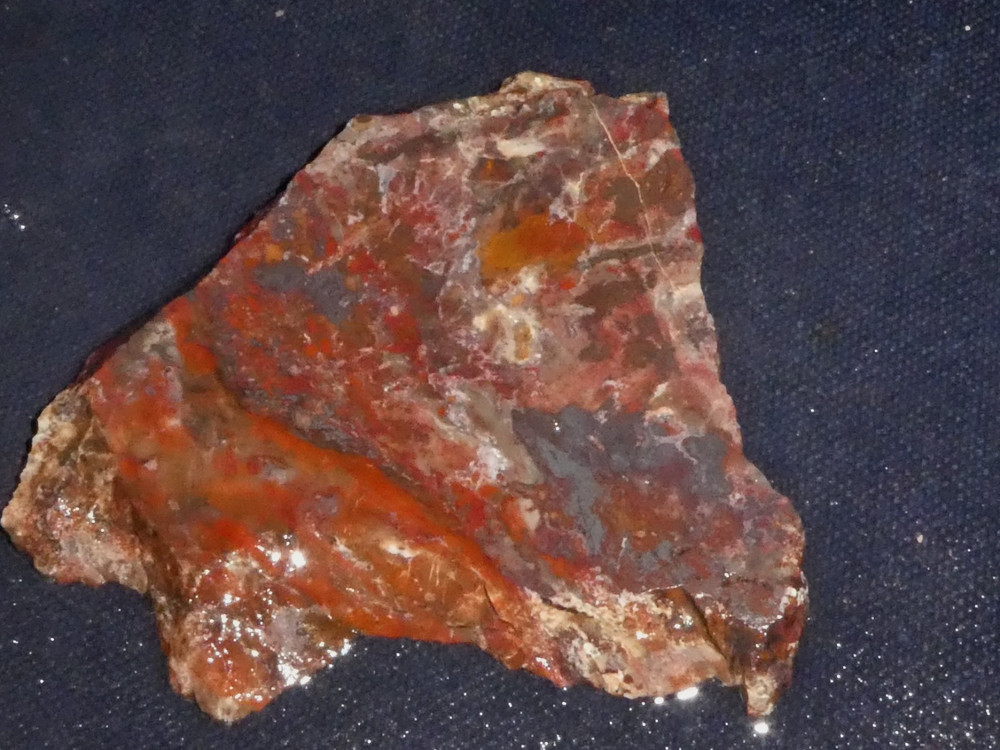 UNKNOWN JASPER SLAB -2 7/8 " x 2 3/4" - rough- cabbing - display