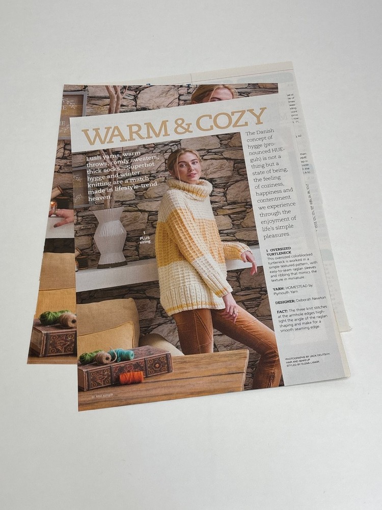 Oversized Turtleneck Knitting Pattern Sweater Magazine Pages