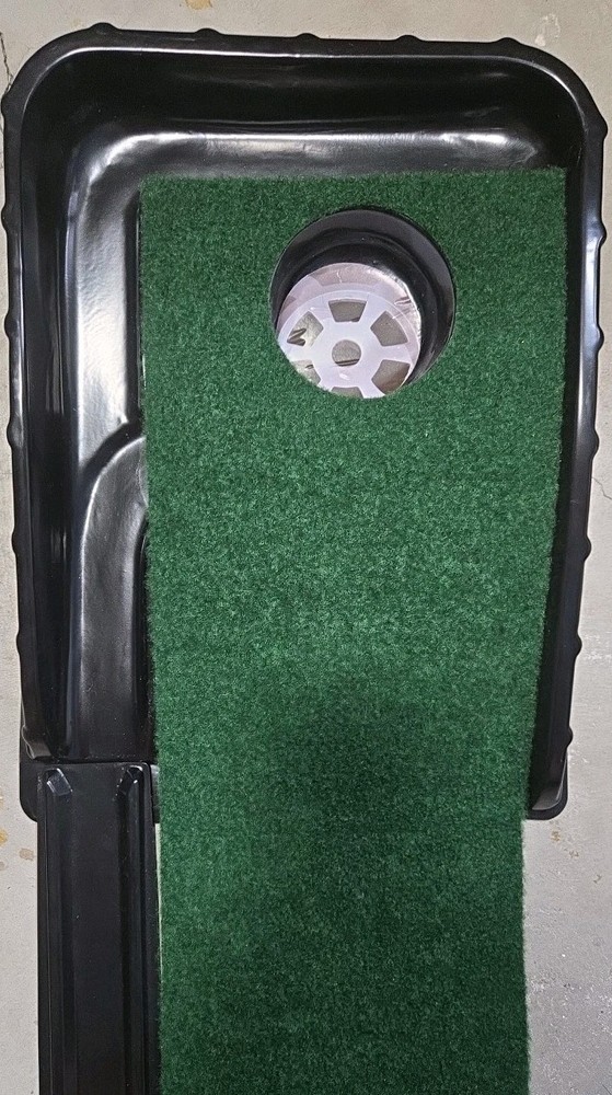 Club Champ Automatic Golf Putting System GRAVITY Feed 7 Ft Black & Green