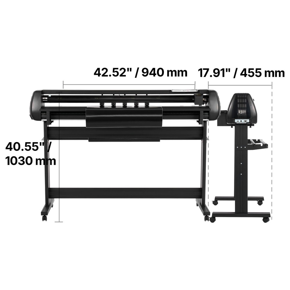 Uimoso 53-Inch Vinyl Cutter Machine and Plotter Printer Bundle with Feed Width