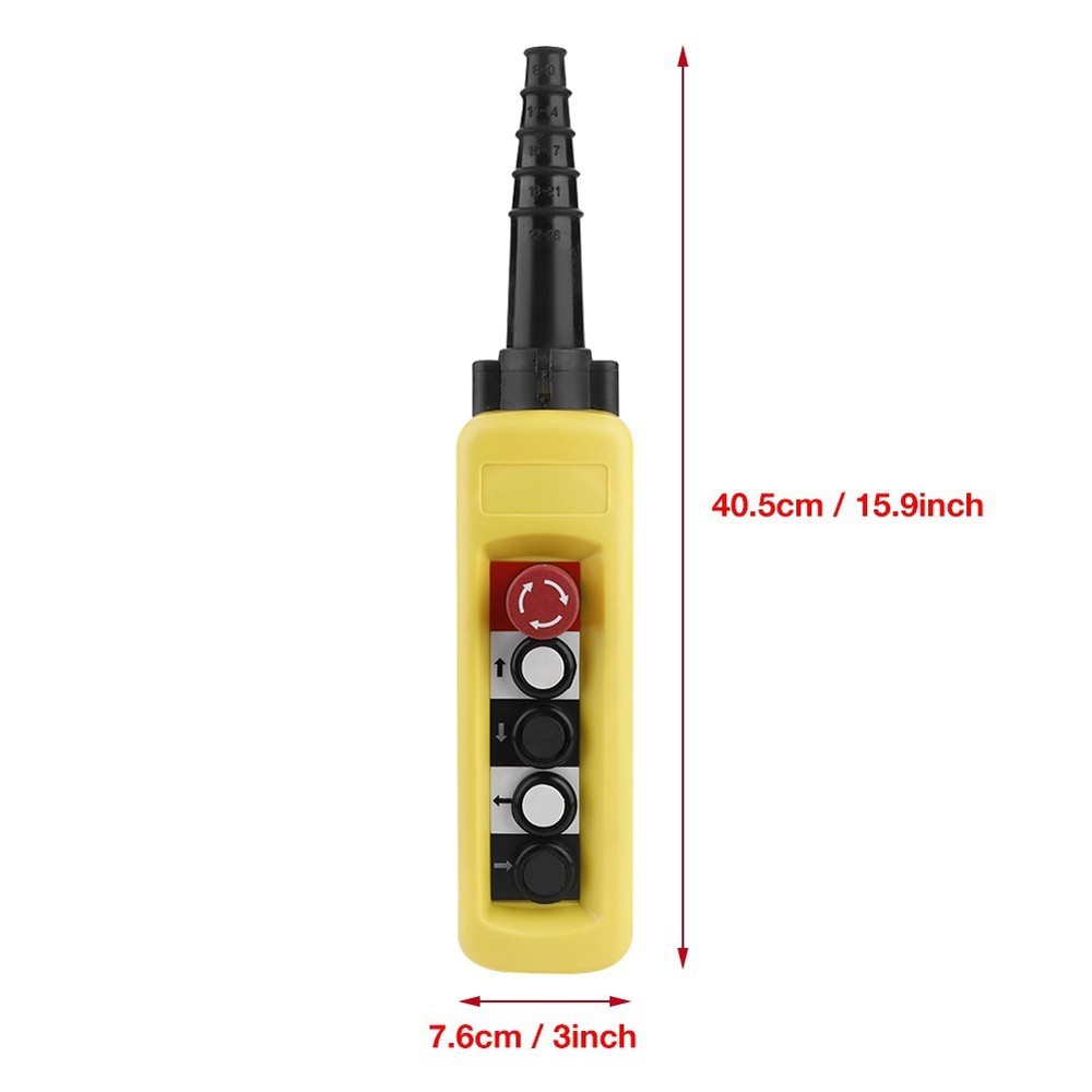 Lifting Pendant Controller 4 Buttons Crane Chain Hoist Push Button Switch