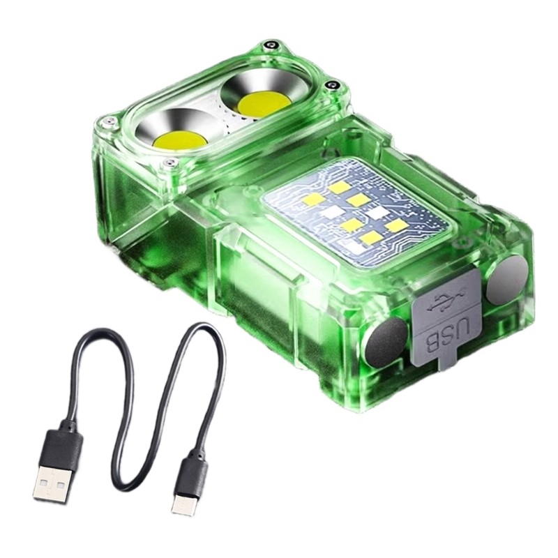 Work Flashlight with USB Charging Plastic Texture for Night Working Enthusiasts