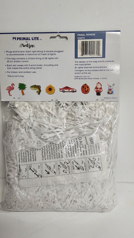 Fun Lights String Light Sets 2002 Vintage Primal Chili Peppers