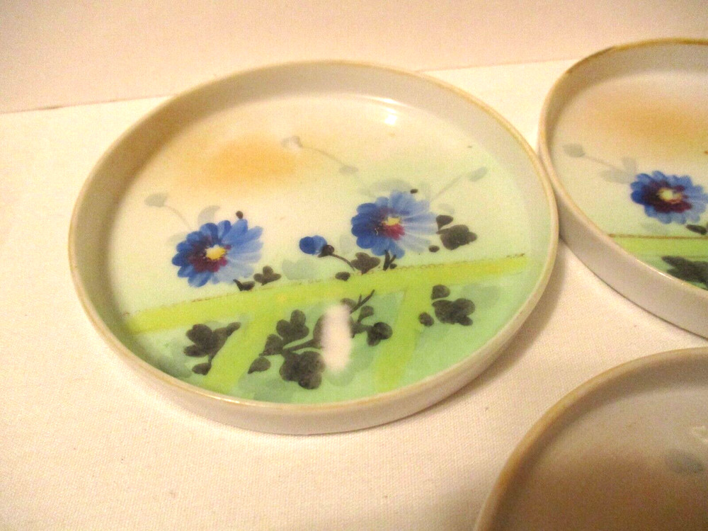 Nippon Hand Painted Coasters Set of 5
