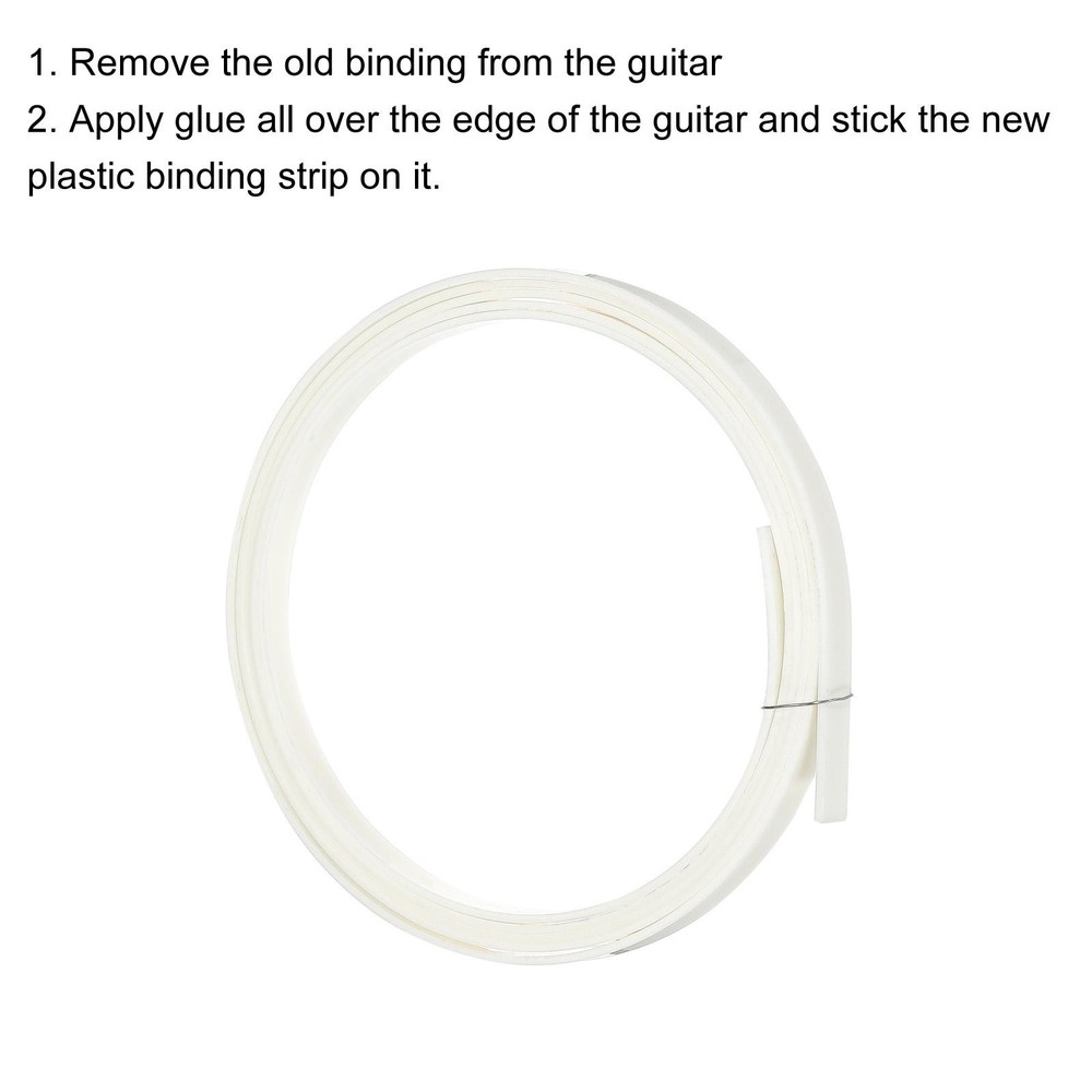 2pcs Plastic Binding Purfling Strip Guitar Binding Edge Trim