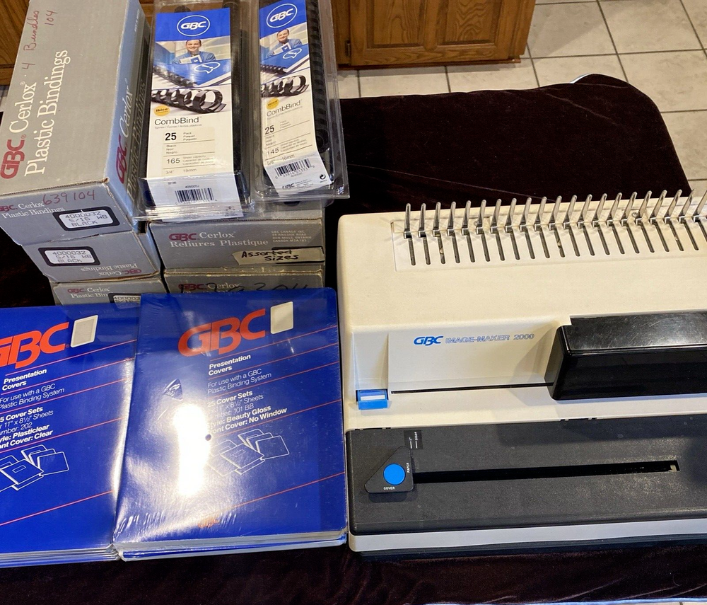 GBC Image-Maker 2000 Comb Binding Machine with 644 Combs + 450 Cover Sheets