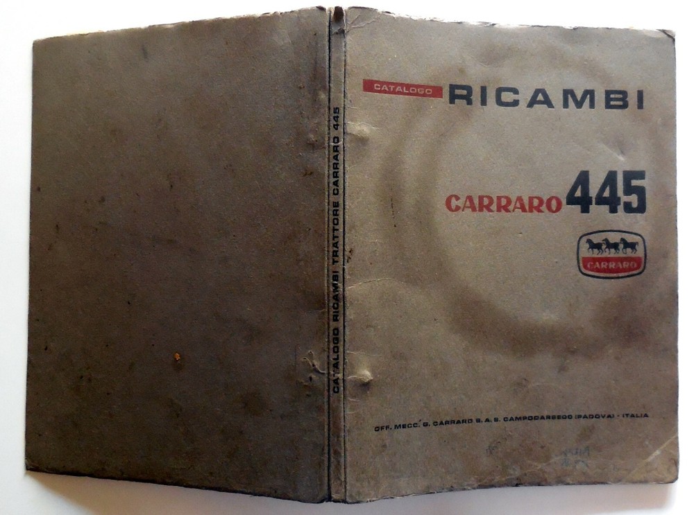 VINTAGE CARRARO 445 PARTS CATALOG