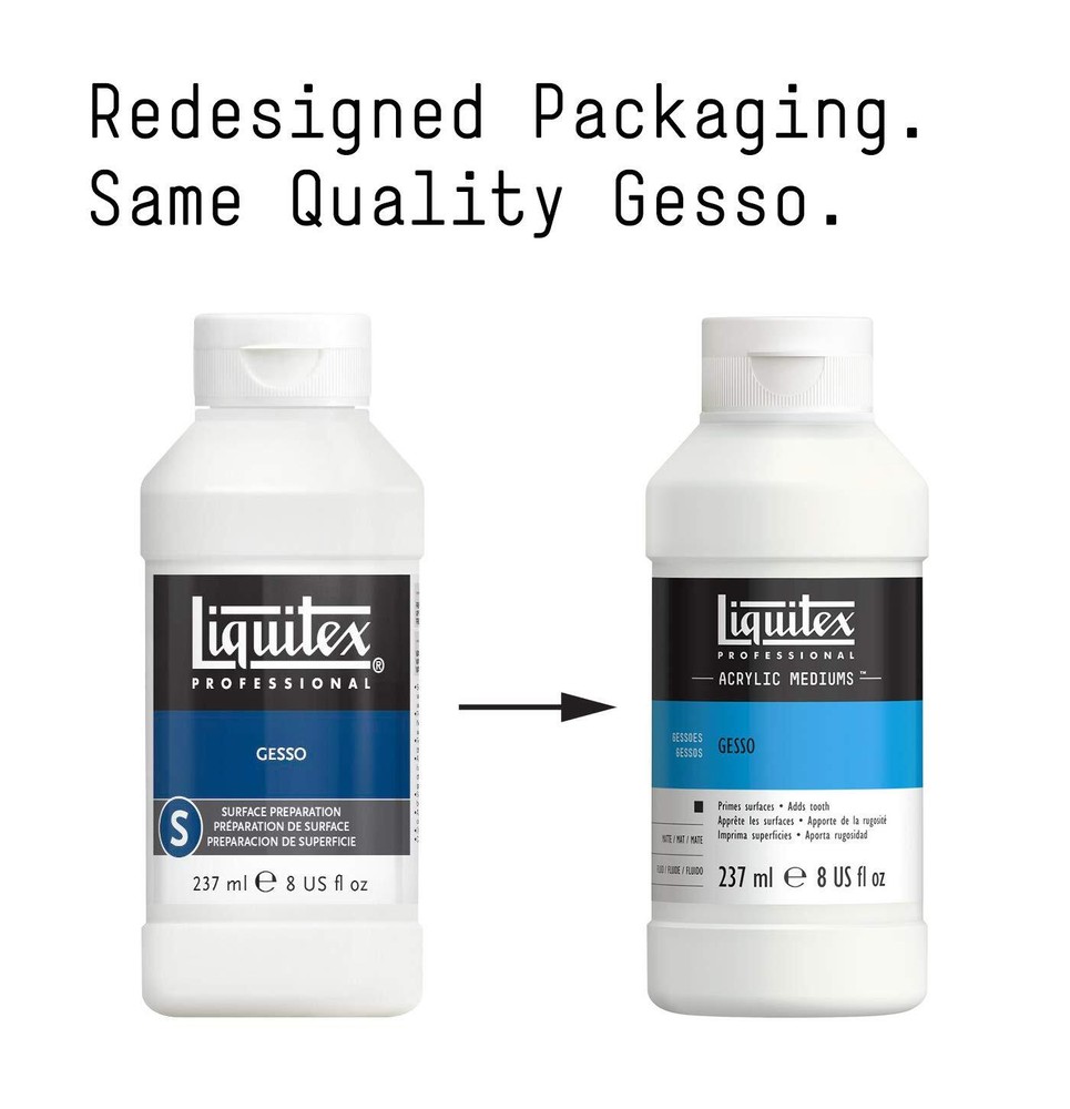 Professional Gesso Surface Prep Medium 237ml 8-oz White