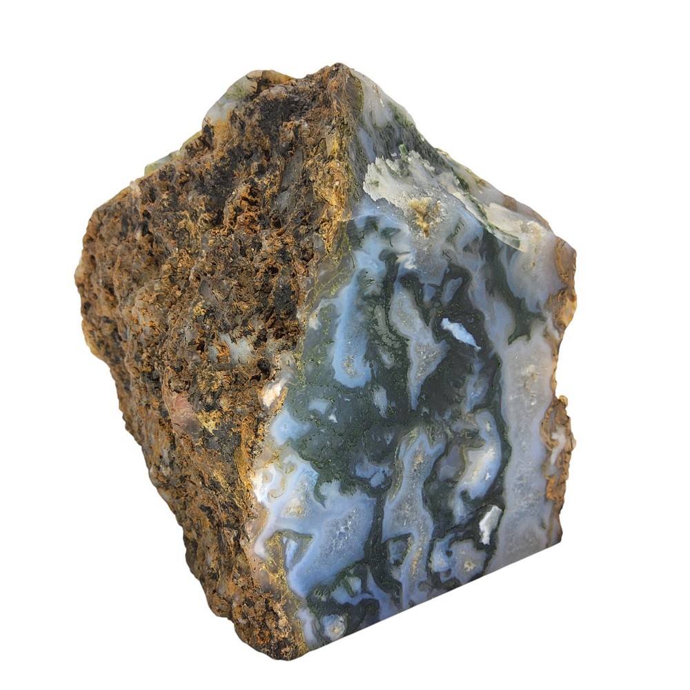 Moss Agate, 3+ lbs, cabbing rough, lapidary, #R-6884