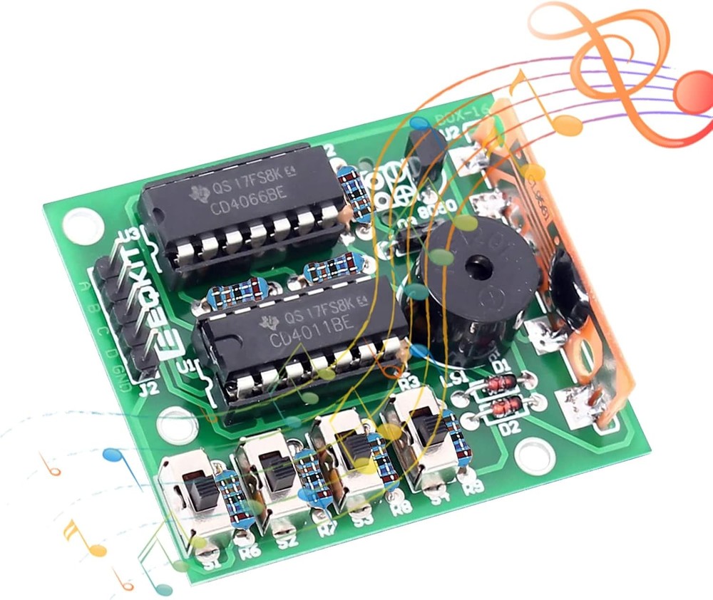 DIY Electronic 16 Music Sound Box Kit Module Practice Learning Kits Green