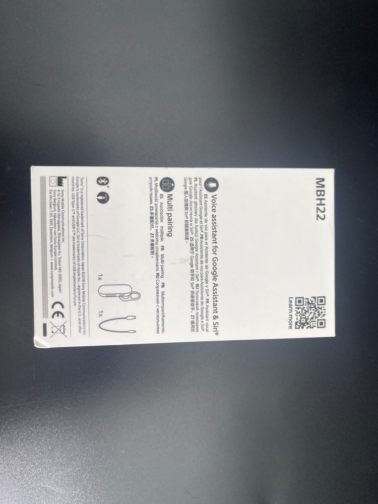 Sony MBH22 Mono Bluetooth Headset, White