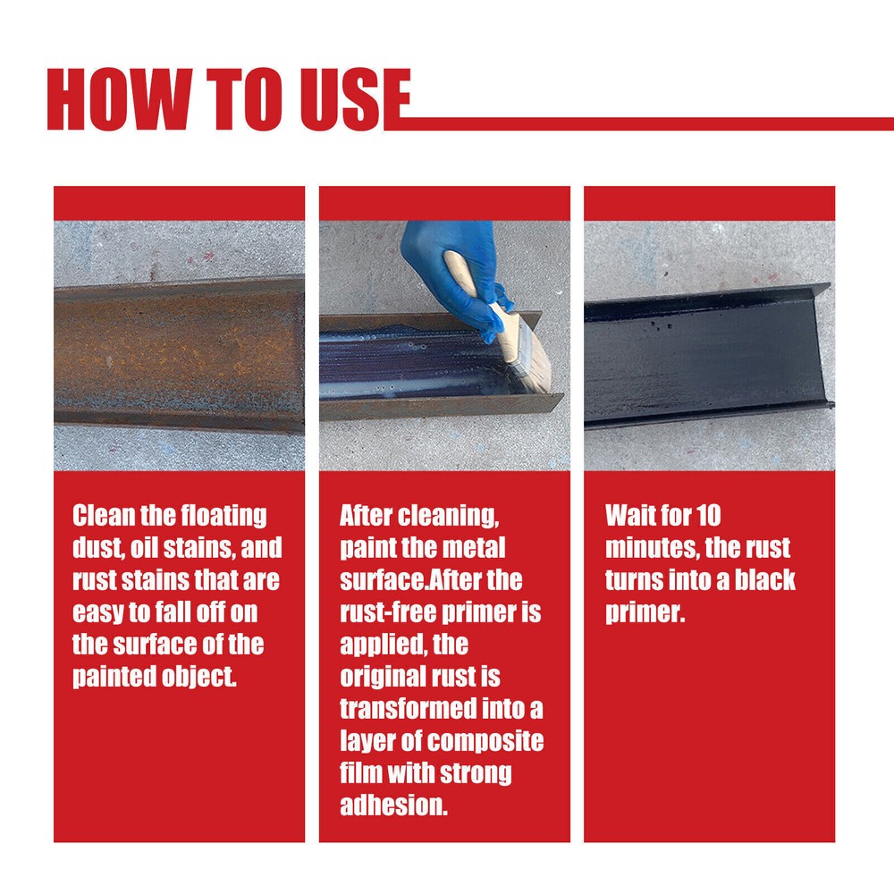 5Pack Car Anti-Rust Chassis Rust Converter Water-Based Metal Surface Rust Remove