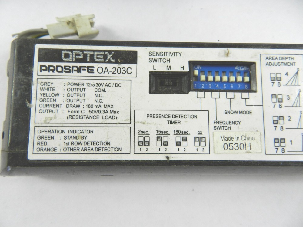LOT (7) Optex Prosafe OA-203C Sliding Door Sensor Black E242