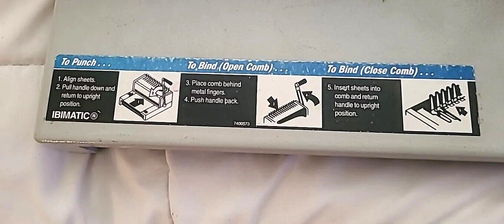 Ibico Ibimatic Manual Heavy Duty Punch / Comb Binding Machine