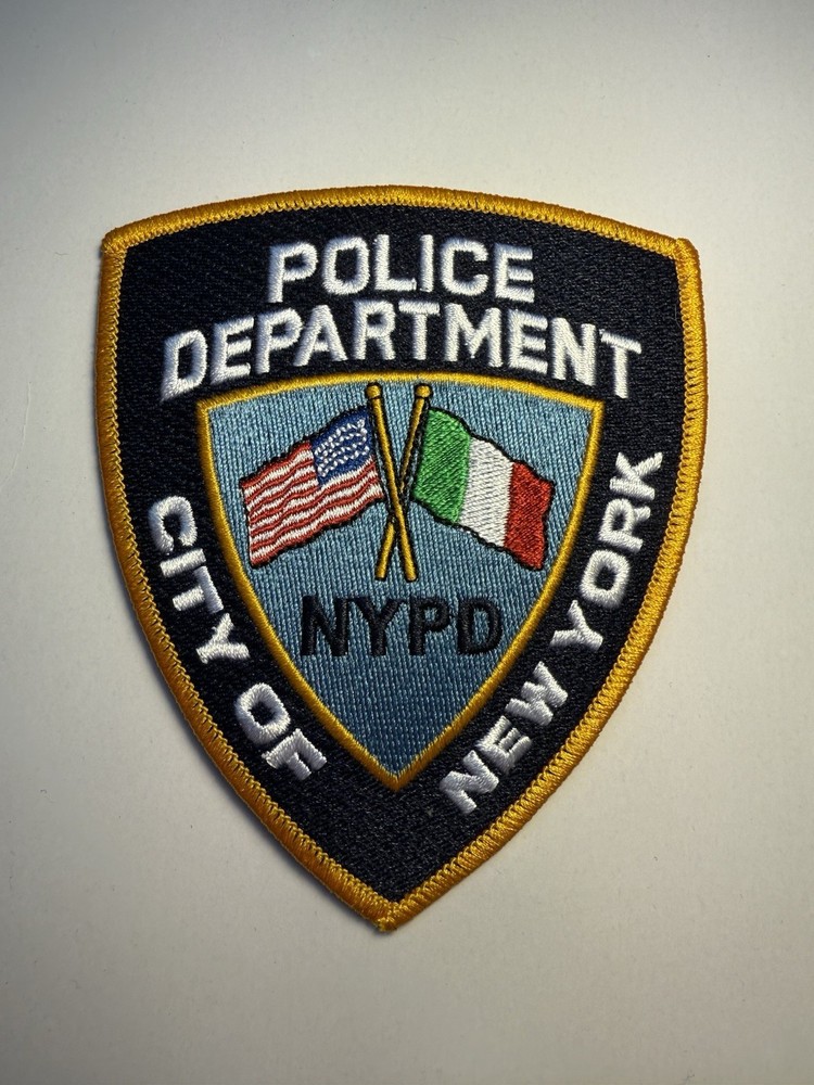 NYPD Patch Italian American Flag