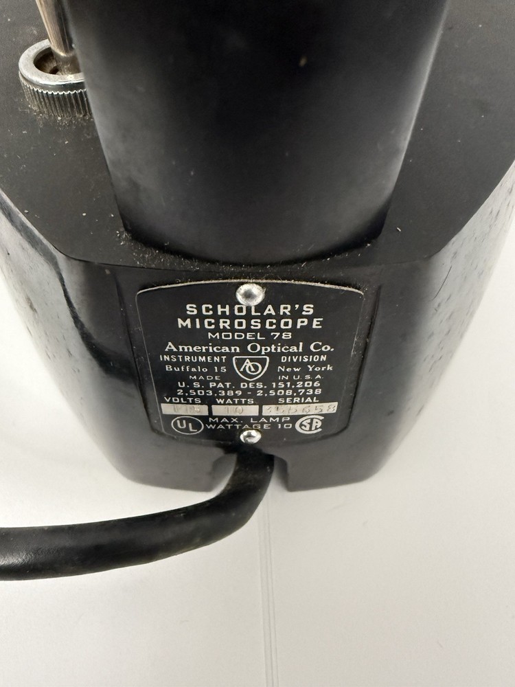 Spencer Scholar Microsope With Wood Case