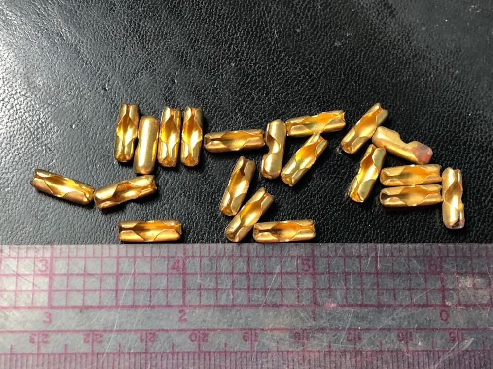 10pcs NEW #6 SOLID BRASS PULL CHAIN EXTENSION CONNECTORs LINKS fan/lamp part