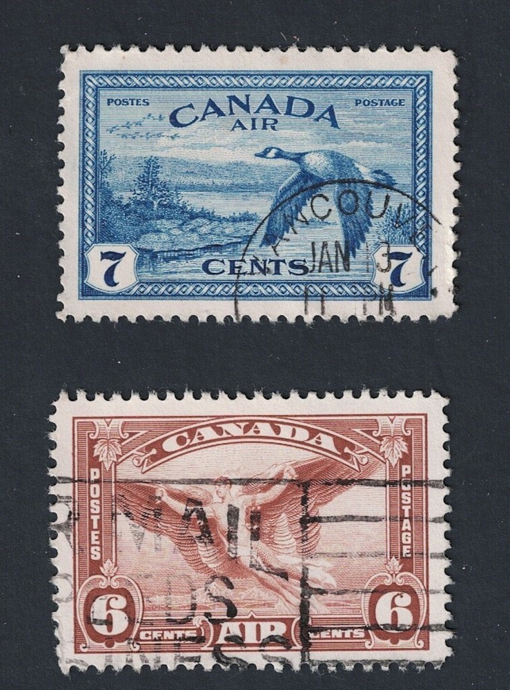 canada postage stamps c5 and c9.............................................244