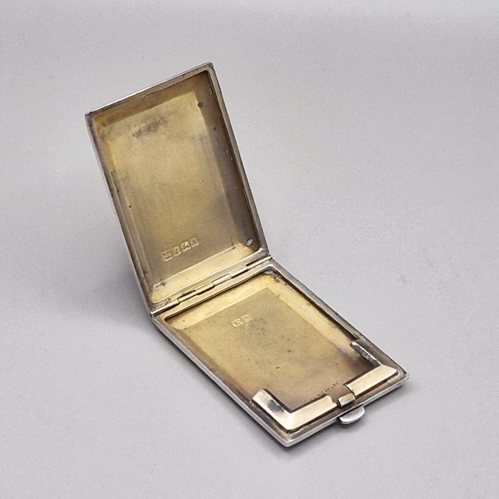 Sterling Silver Engine Turned Matchbook Case by William Neale 1925