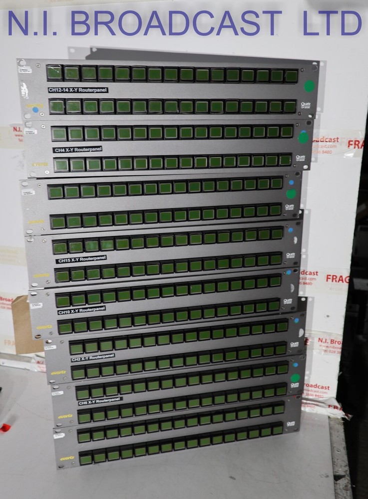 1x Evertz cp2032e ethernet IP router matrix panel