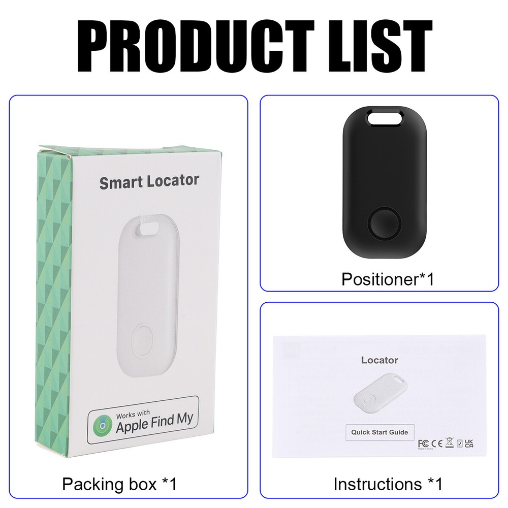 Smart Bluetooth Tracker Tag For iPhone iPad,Apple Find-My Compatible