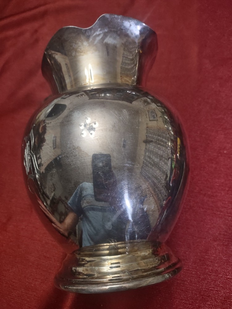 Reed And Barton MCM Silver Plate Water Pitcher Model 5460 With "R" Mono
