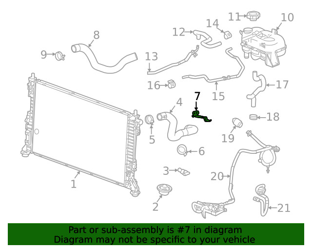 Genuine GM Upper Hose Bracket 84995437