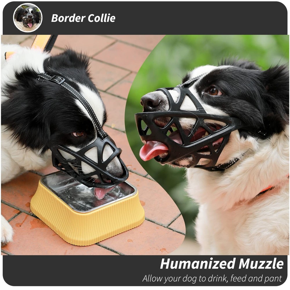 Dog Muzzle Soft Basket Muzzle for Medium Large Sized Dog Labrador Golden Germ...