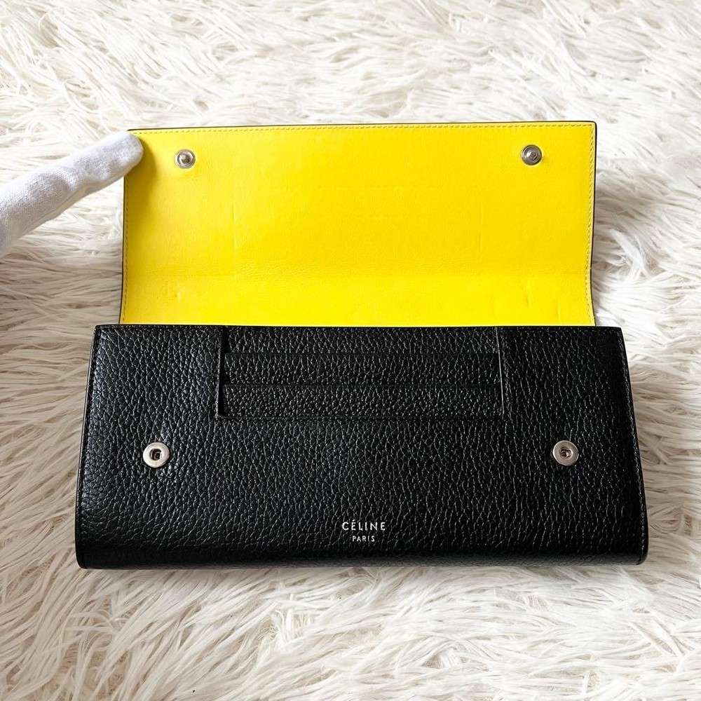 CELINE Large Flap Multi Function Long Wallet From Japan