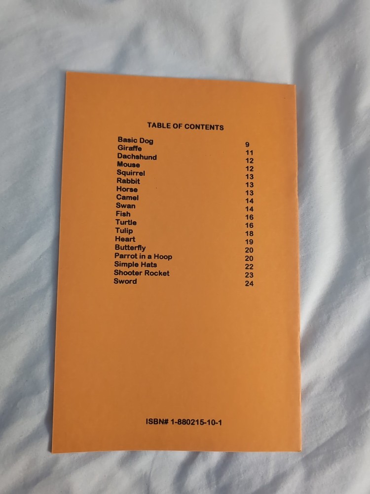 Dewey's Basic Balloon Sculpturing Course Expanded Version Booklet
