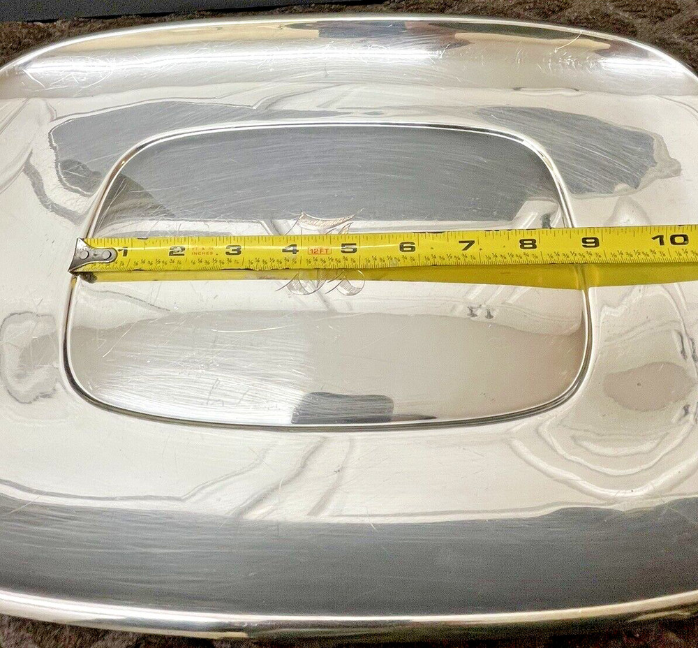 Reed & Barton Sterling Silver 15" Rectangular Tray 784 Gr. W/Monogram