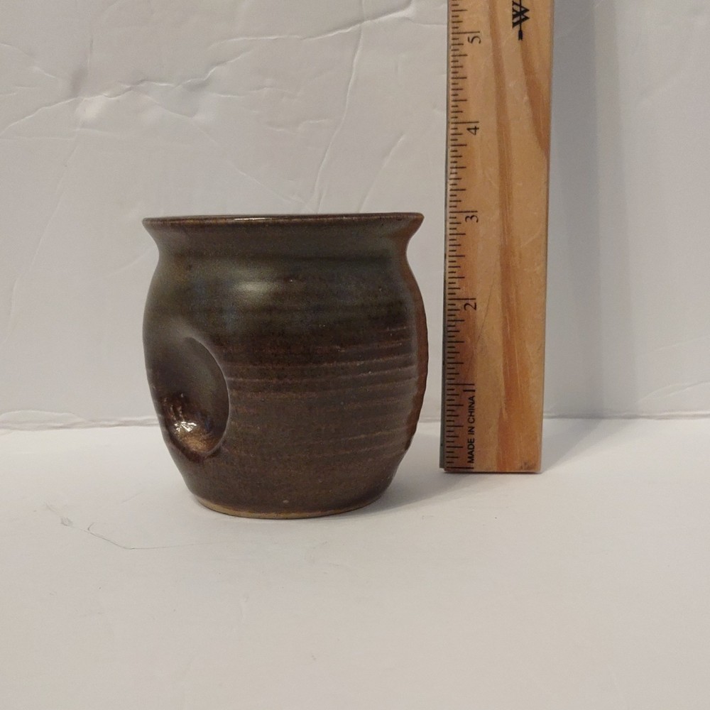 Samuel Calder Studio Art Pottery Sugar Cup Earthenware Matte Stoneware