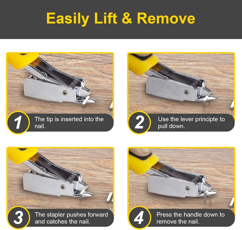 Staple Remover, Staple Puller Tool with Ergonomic Handle, Upholstery and Constru