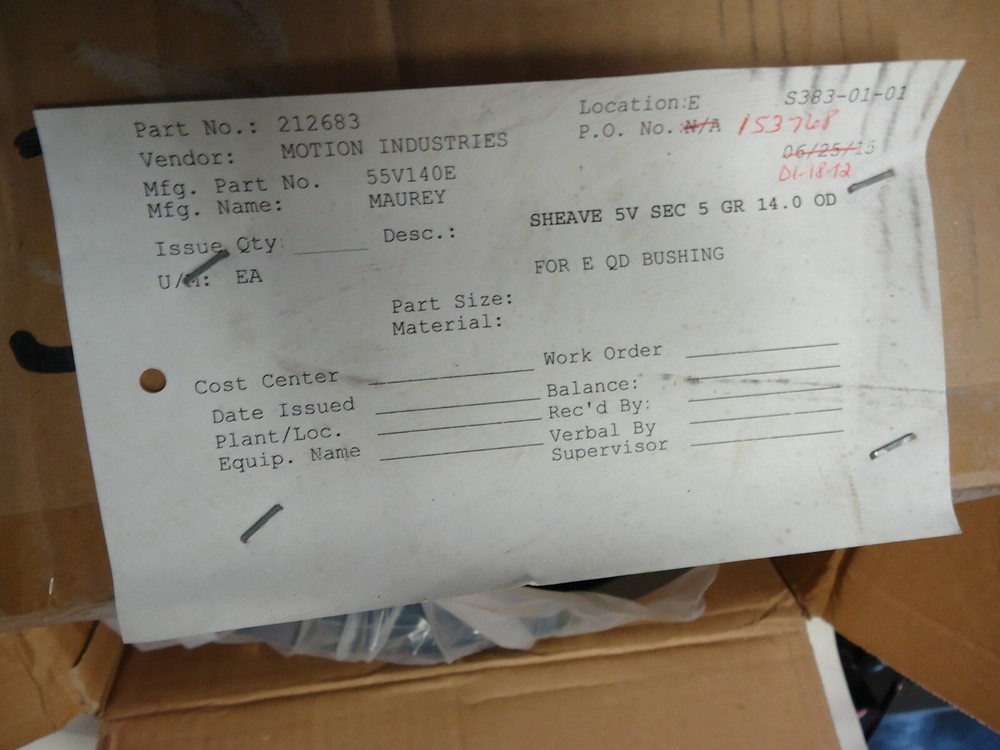 MAUREY 55V14.0 E QD SHEAVE "NEW"