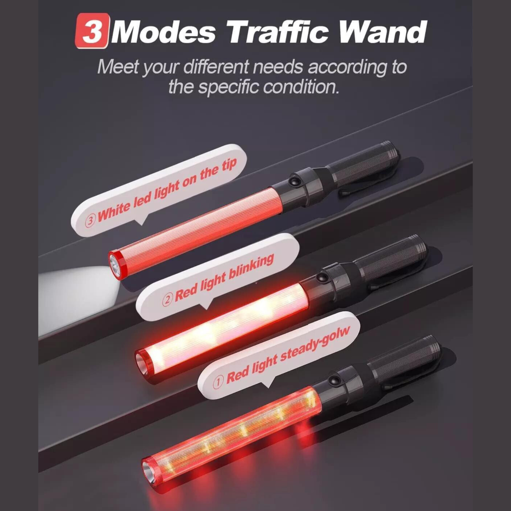 Traffic Control LED Light Wand Safety Security Lightup Baton