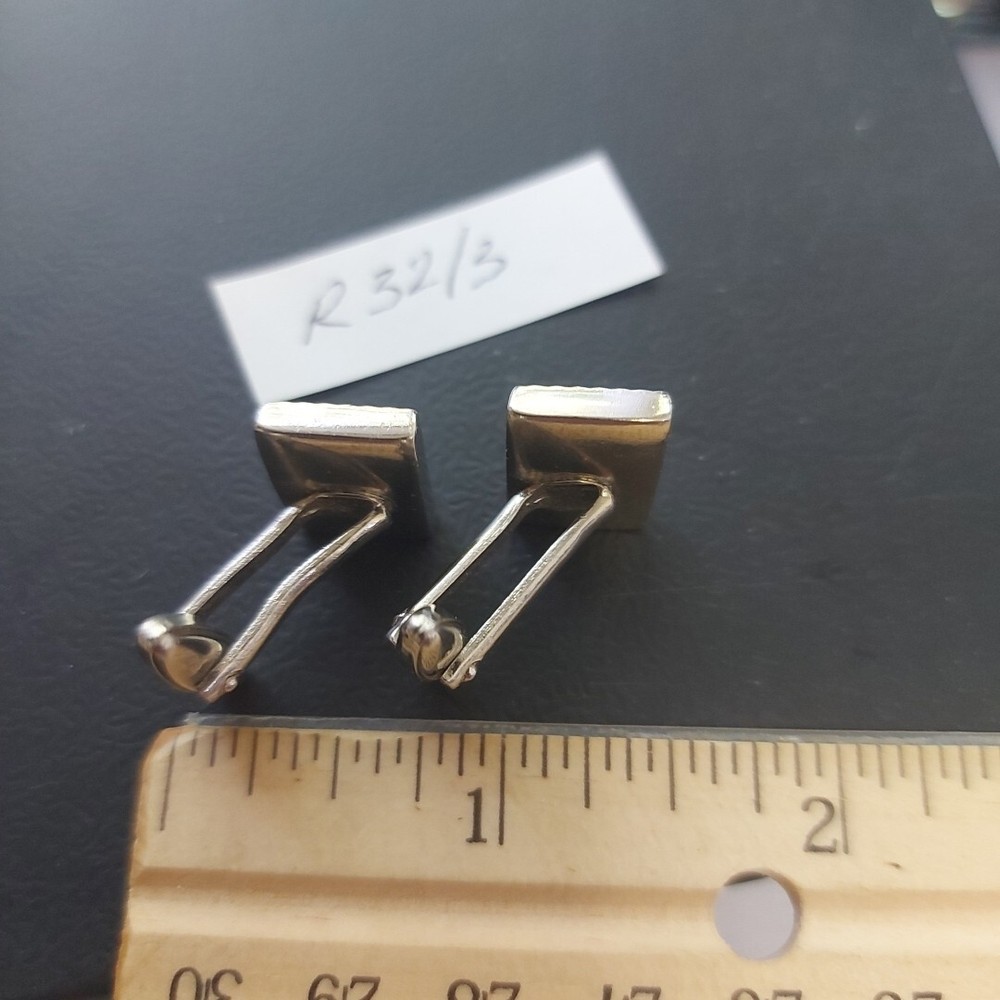 Vintage Cufflinks, Silver Tone Metal.