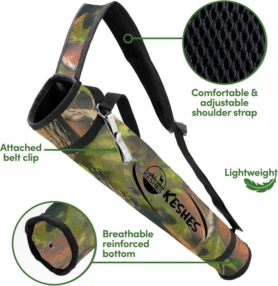 Versatile Lightweight Archery Quiver - Adjustable & Comfortable for Any Session