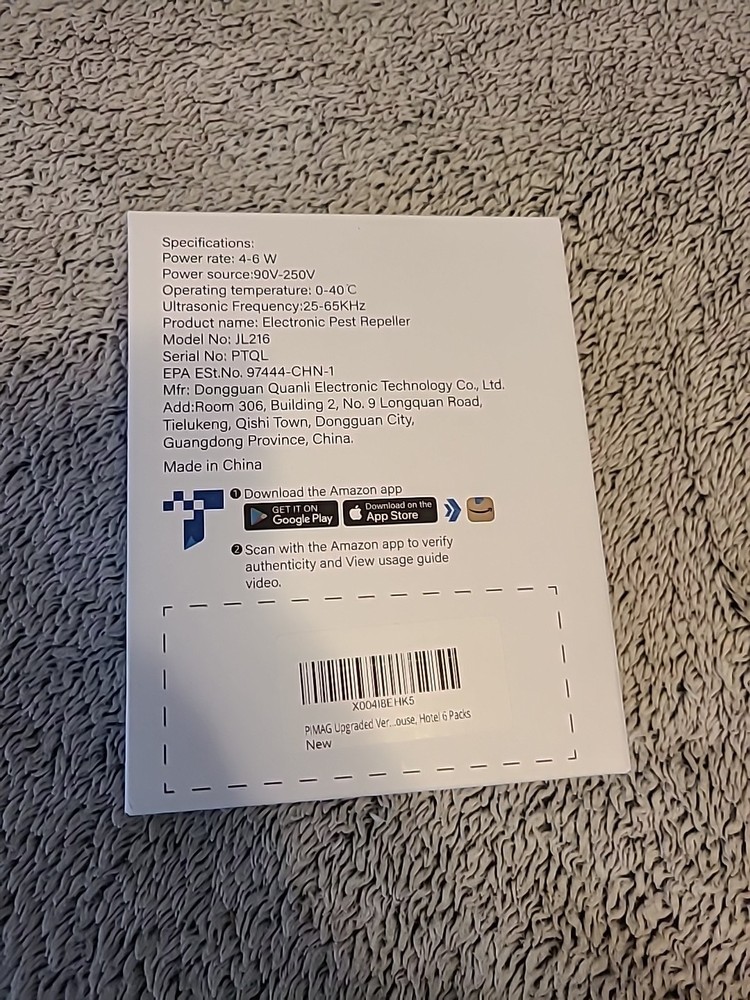 Electronic Pest Repeller, 6 Pack Indoor Electronic Mouse Repeller, NIB