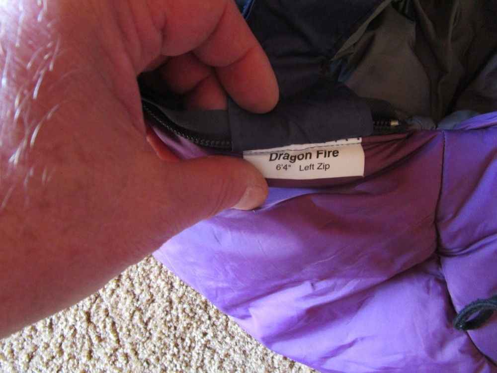Montbell Dragon Fire sleeping bag long left zip