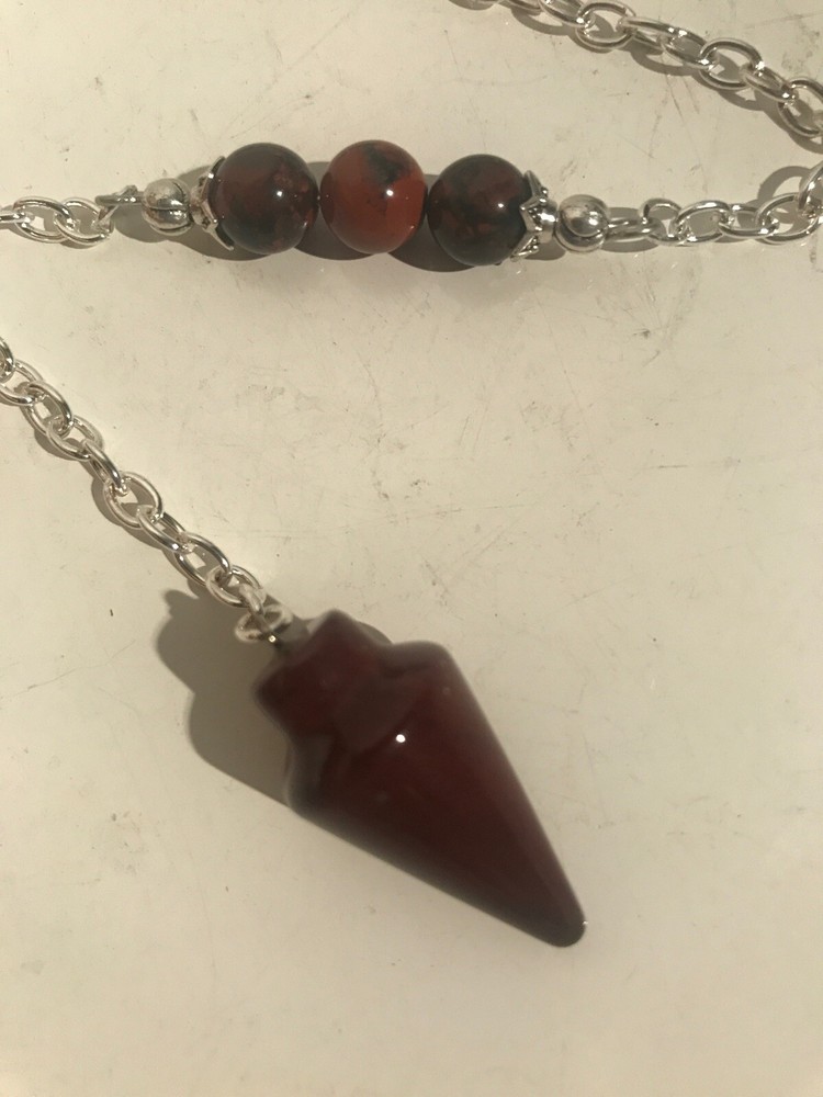 Red Jasper Pendulum With Tree Spirit Communication Ghost Talk 240