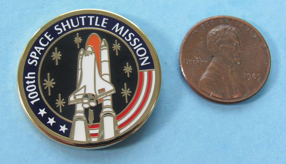 NASA Winco PIN vtg 100th SPACE SHUTTLE Mission - Space Shuttle LAUNCH!