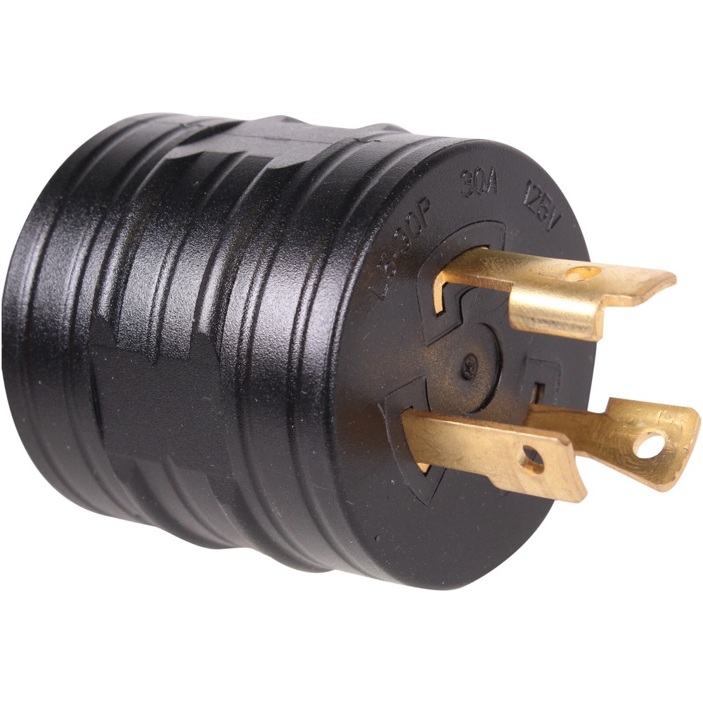 3 Prong RV Generator Adapter Connector Plug L5-30 to TT-30 30 Amps - 3750 Watts