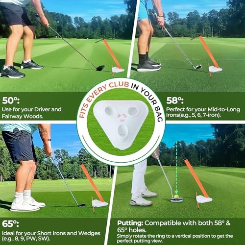 Visual Lock Golf Training Aid – Instant Head Stability & Swing Plane Trainer –