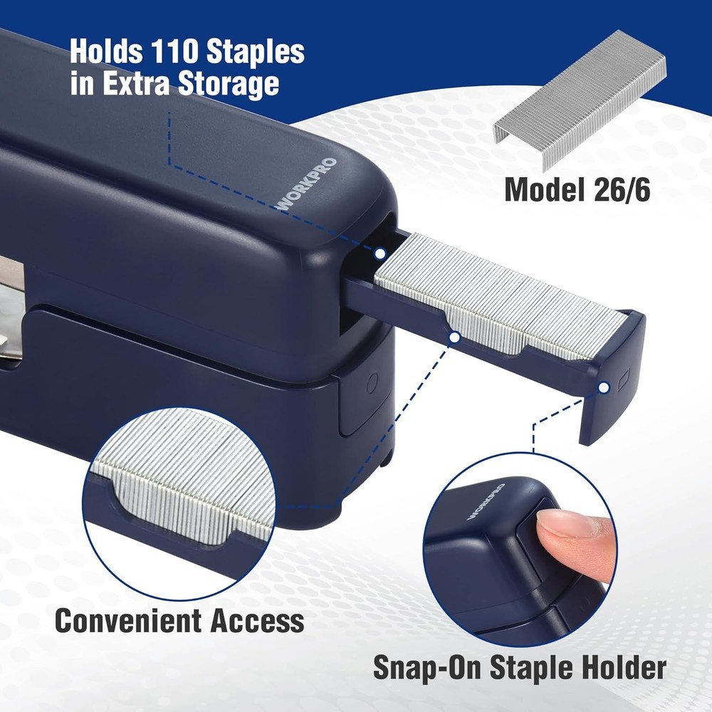 WORKPRO 2-in-1 Stapler with 2000 Staples & Staple Remover 40 Sheet Capacity