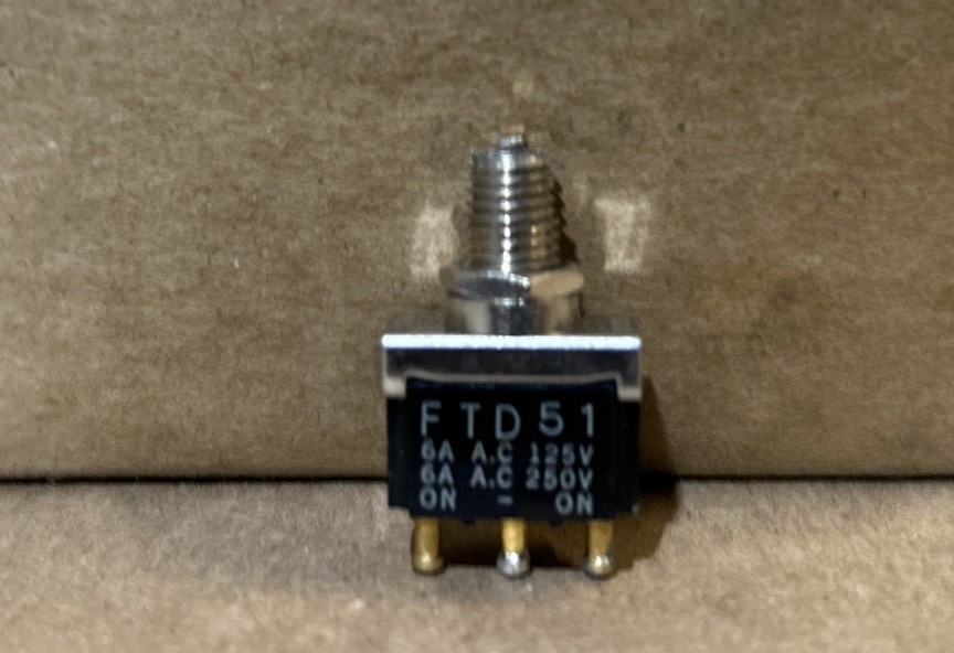 FTD51 Toggle Switch NOB 1 Piece
